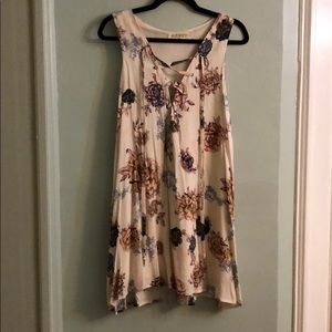 Floral Audrey Lace up Dress